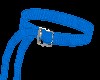 Blue Long Leather Belt