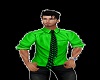 Green shirt and Tie