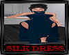 Silk Dress Navy Blue