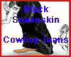 Black Snakeskin Jeans