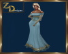 blue&gold medieval gown