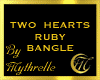 TWO HEARTS RUBY BANGLE