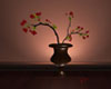 PH Red Flowers Wood Vase
