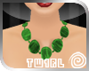 *T* Emerald Stone Nklace