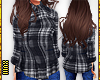 ! Gray Plaid Blouse