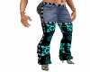 Black/Teal Chaps n Jeans