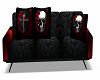 Gothic red couch