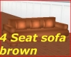 Brown 4 seat couch