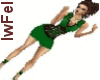 [green][brown] dress