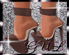 Satin Brown Heels