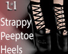 Peeptoe Black Heels