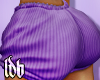 Purple Ribbed Shorts