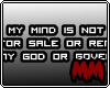 Mind not 4 sale sticker