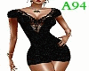 [A94] Denim black dress