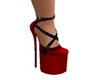 W! Ruby Red/Black Heels