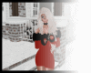 [S]Dress Fur RedBlack