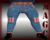 Raggedy andy patch jeans