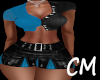 BLACK BLUE BIKER CHICK