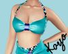 0123 Ribbon Bikini Blue