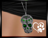 Jewel Green Skull Chain
