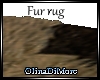 (OD) Round fur rug