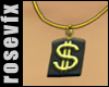 Gold Dollar G Necklace