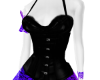 Purple Lace Black Dress