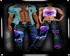 Moon Wolf Couple Jeans