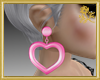 Big Pink Heart Earrings