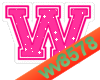 The letter W (Pink)