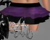black and purple skirt