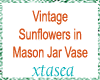 Sunflowers Mason Jar