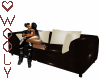 kiss couch brown creme