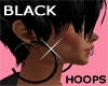 C]Big *BLACK* hoop earri