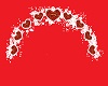  red hearts wedding arch