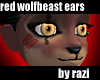 Red Wolfbeast Ears (M&F)