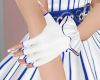 White Blue Gloves