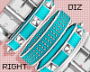 !!D Bracelets Teal Right