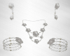 Amie 5Pc White Rose Set