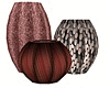 mauve/pink trio vase