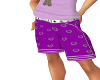 *Heart* purple shorts