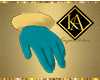 christmas blue gloves