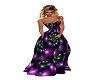 purple twisted gown