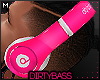 !B Pink Headphones M