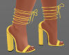 H/Yellow Lace up Heels