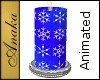 Blue Snowflake Candle