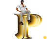 P 3D letter  character