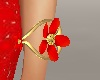 Red Flower L  Bracelet