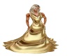 Gold Silk Evening Dress