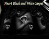 Heart Blk & White Carpet